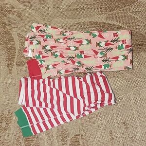 2 pair of Hanna Andersson Christmas PJ pants size 14